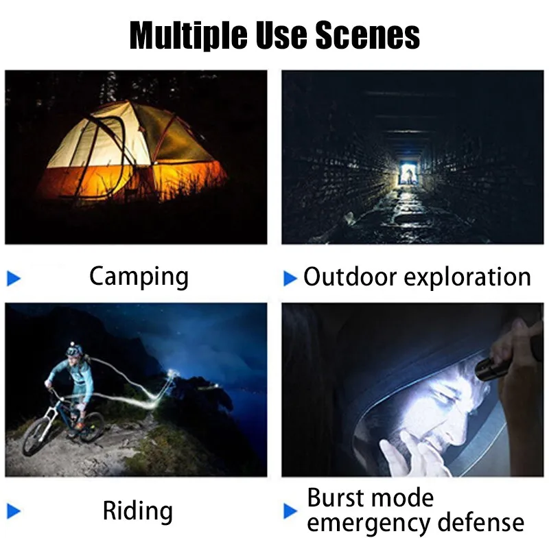 Mini Torch Led Rechargeable Flashlight Portable Usb Charging Flashlight High Power Bank Camping Waterproof Long Range Lantern