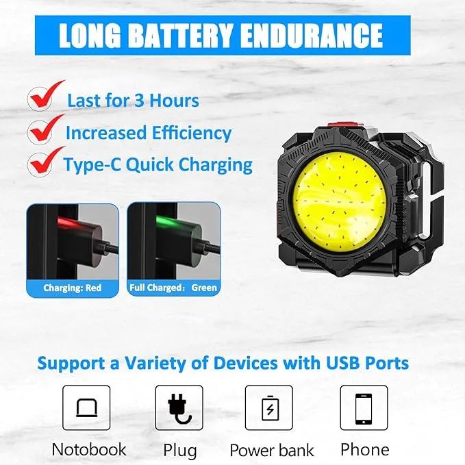 Minsk Running Lights, 1000Lumens Wearable Light Clip on Waist Belt, Super Bright COB Light with Adjustable Large Fanny Packet for Running, Walking, Hiking at Night(Waistlight)