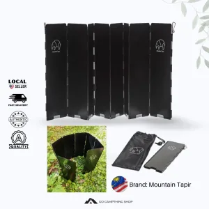 Mountain Tapir Camping Cooking Windscreen Aluminium Alloy Foldable Windshield Storage Bag Included