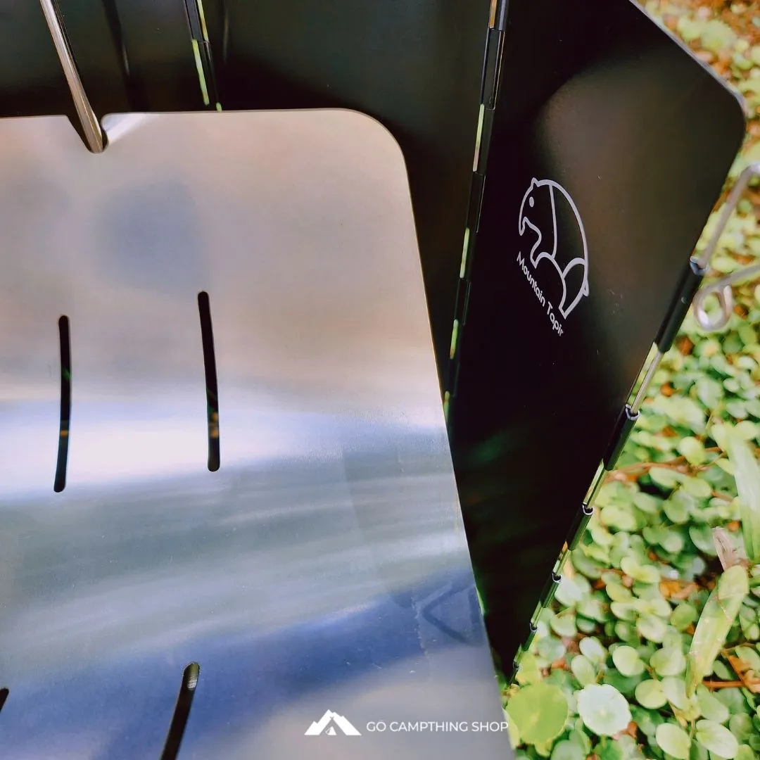 Mountain Tapir Camping Cooking Windscreen Aluminium Alloy Foldable Windshield Storage Bag Included