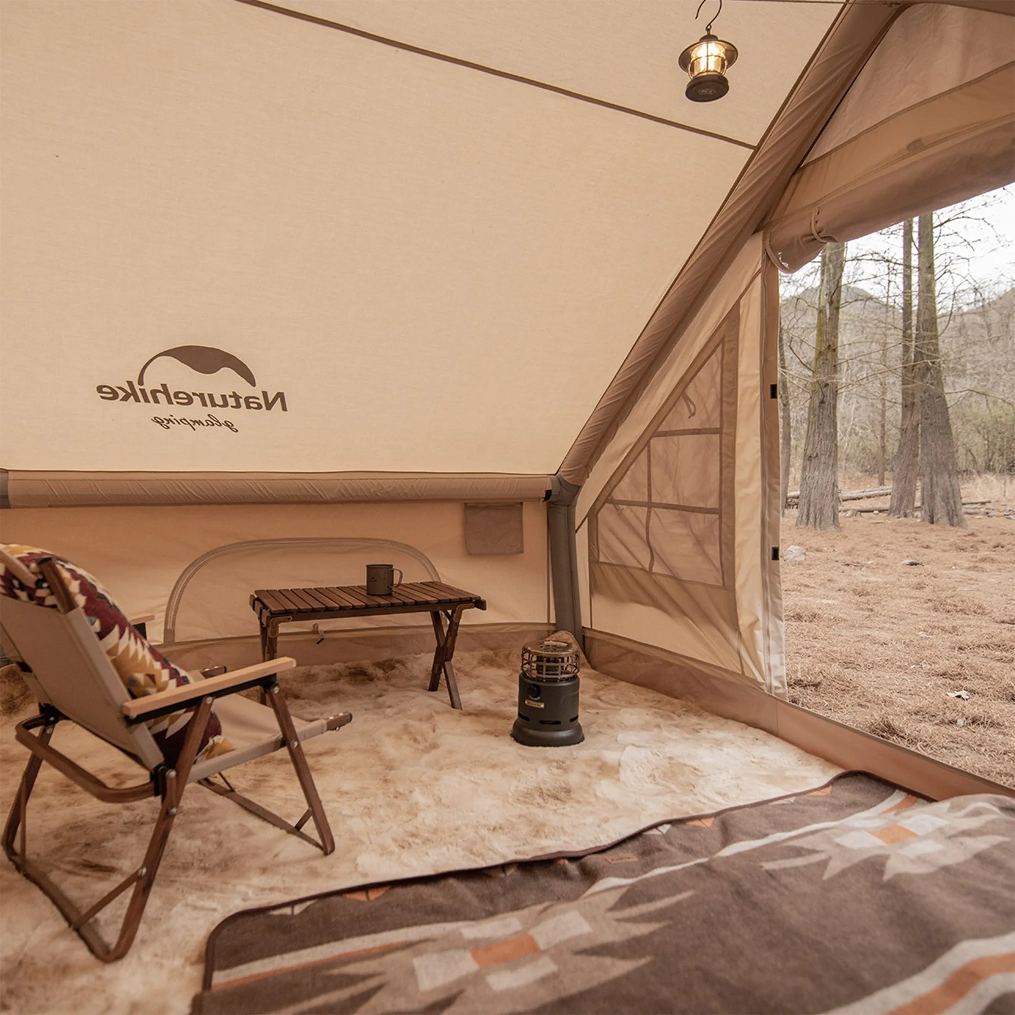 Naturehike Khaki Inflatable Air Gen 6.3 Cost-efficient Cotton Tent Popular choice