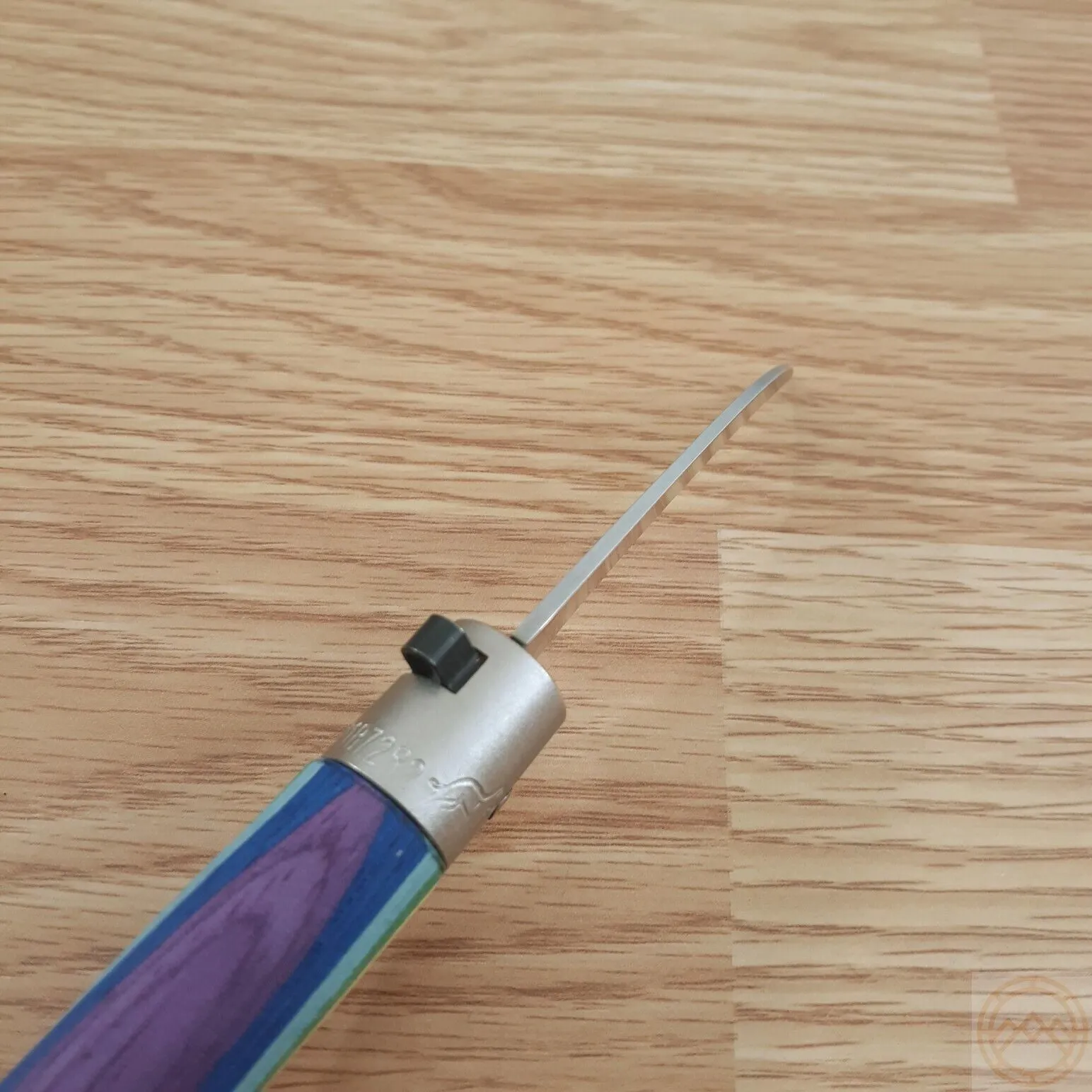 Old Bear Mushroom Knife with Curved Steel Blade and Wood Handle