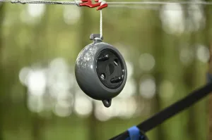 Onewind 40' HMWPE Tent Guyline and Tarp Ridgeline Mini Reel, Lightweight, No Knot Camping Rope and Tent Cord for Hammock Tarp and Rain Fly, 3 Prussik Knots, Black