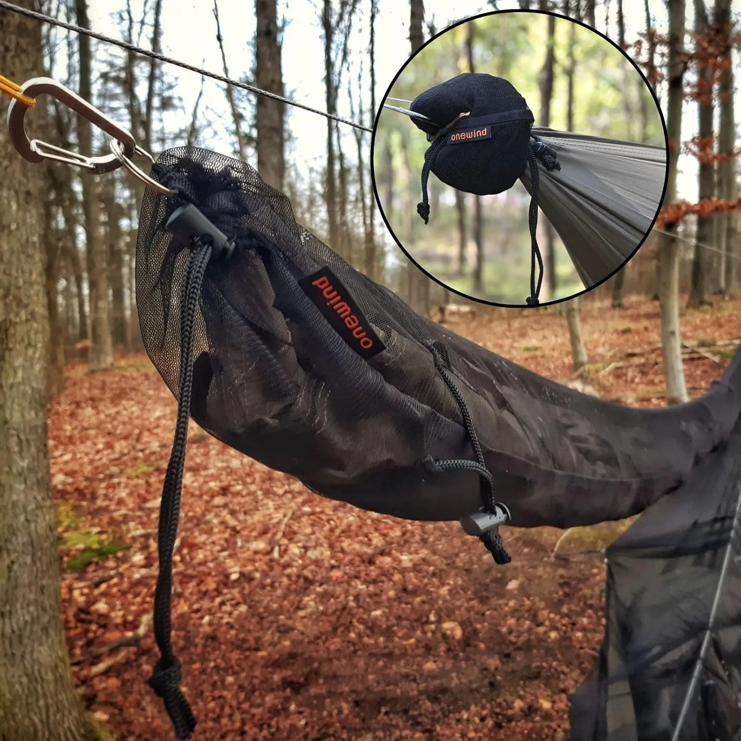 Onewind Premium Hammock Tarp Sleeve 12ft Camping Tent Rain Fly Snakeskin for Tarp Easy Storage and Display, Hiking and Backpacking, Lightweight and Durable Water Resistant, OD Green