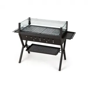 Outdoor Camping Portable Black Windproof Seasoning Rack BBQ Grill Charcoal Stove