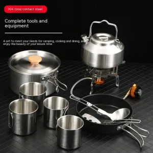 Outdoor Cookware Portable Folding Pan Set