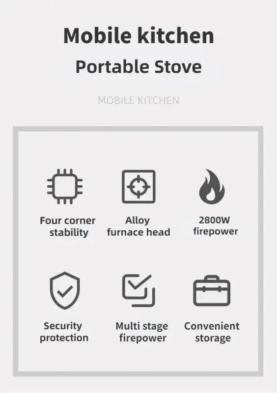Outdoor Mini Square Folding Gas Stove