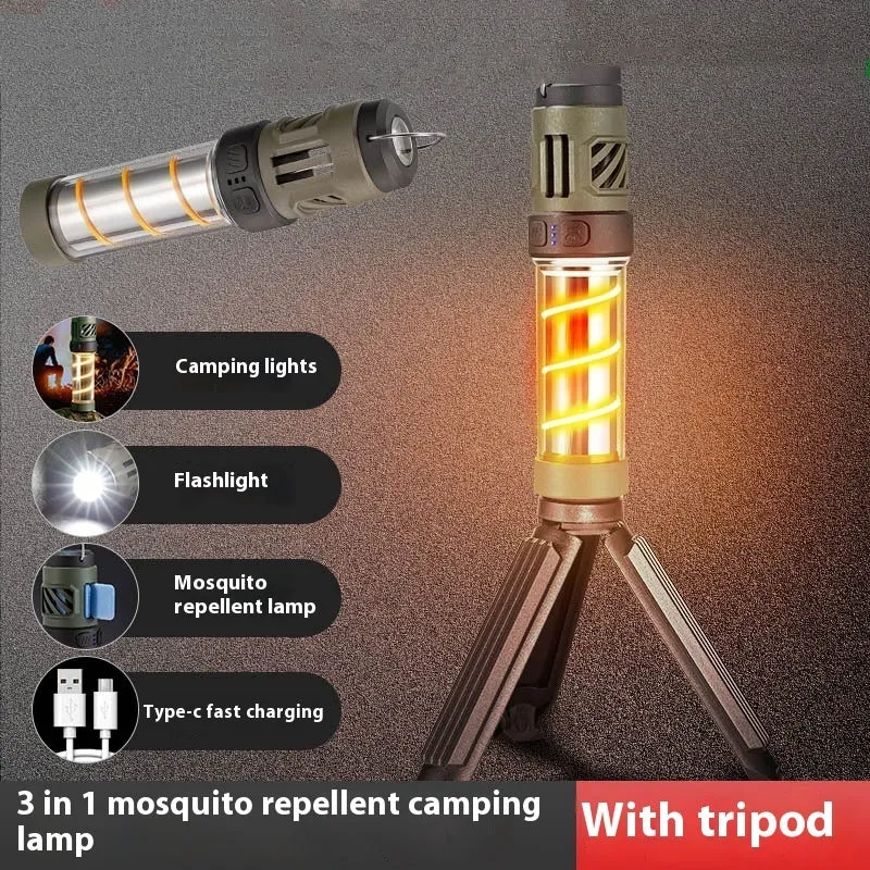 Outdoor Mosquito Killing Lamp Power Torch Long Battery Life Camping Lantern