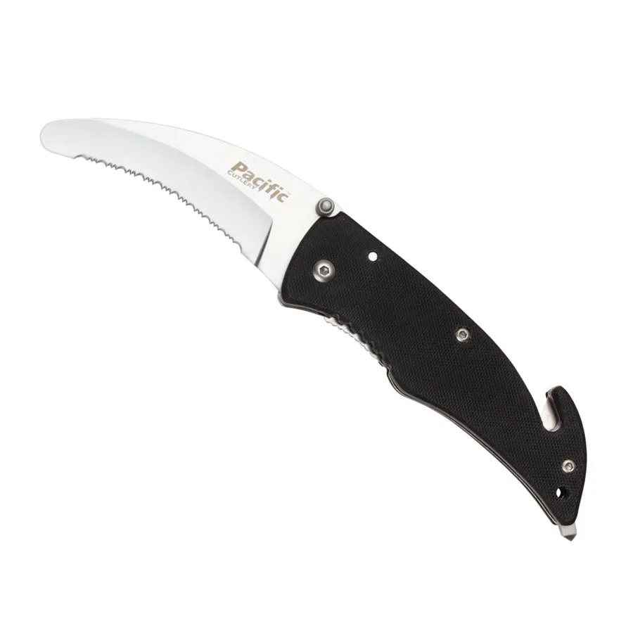 Pacific Cutlery Rescue Knife Black Serrated