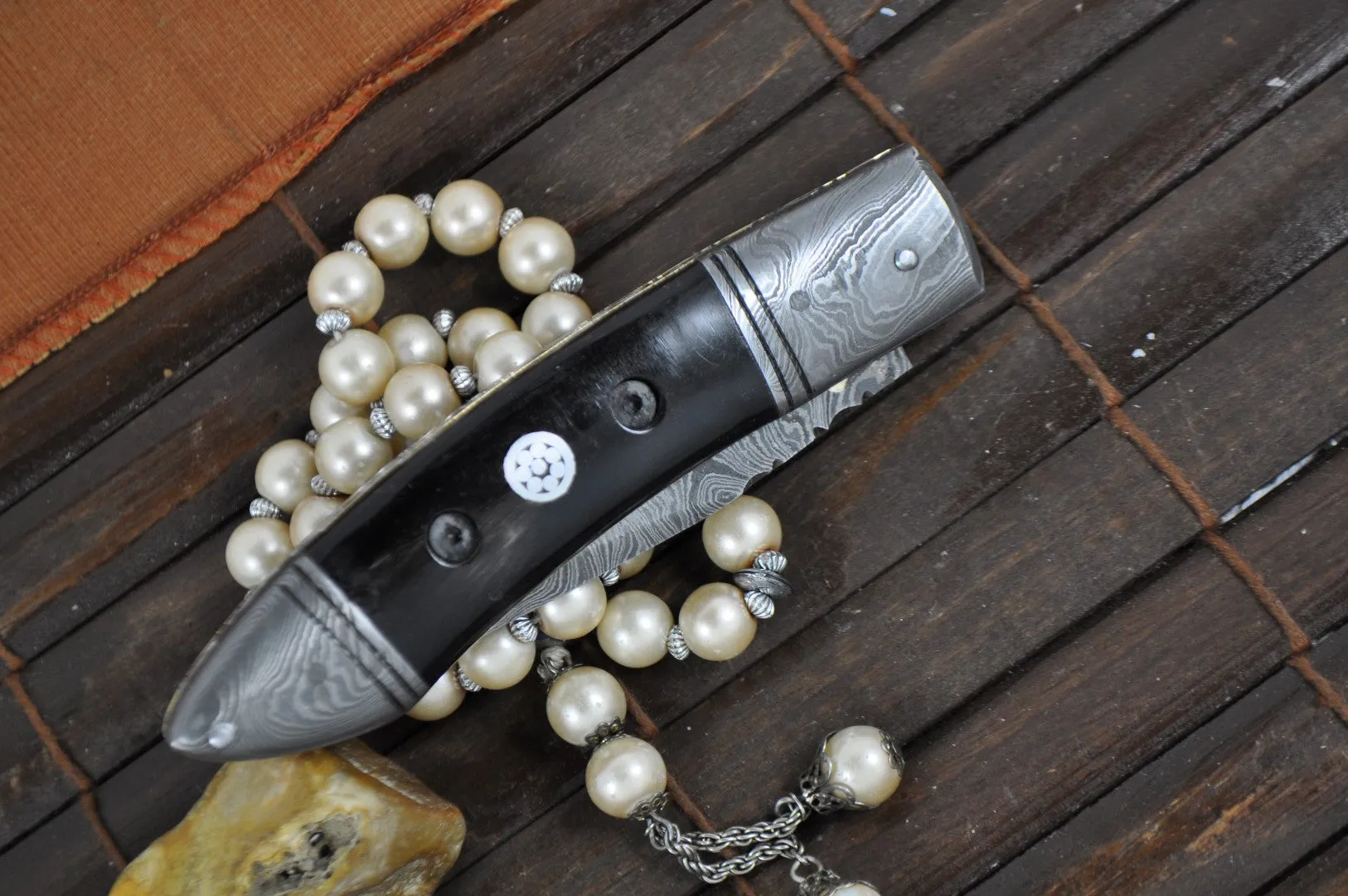 Perkin Knives - Handmade Damascus Pocket Knife - Hunting Knife Foldable …