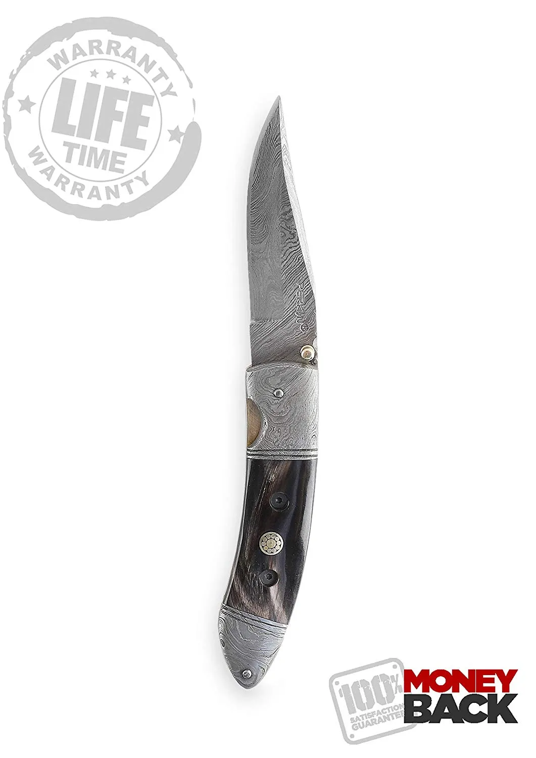 Perkin Knives - Handmade Damascus Pocket Knife - Hunting Knife Foldable …