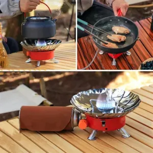 Portable - Fall discount foldable, and Lotus gas Cylinder Stove with Enormous discount Small Square