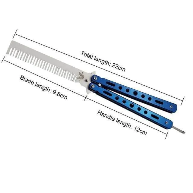 Portable Foldable Stainless Steel Butterfly Hair Brush - Travel Hair Tool