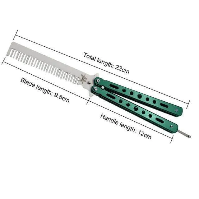 Portable Foldable Stainless Steel Butterfly Hair Brush - Travel Hair Tool