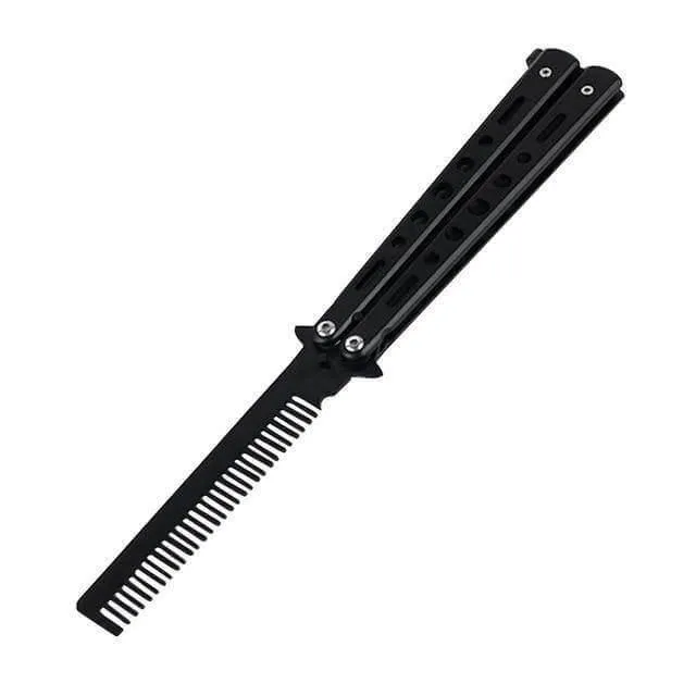 Portable Foldable Stainless Steel Butterfly Hair Brush - Travel Hair Tool