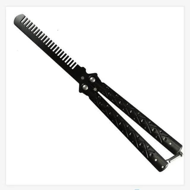 Portable Foldable Stainless Steel Butterfly Hair Brush - Travel Hair Tool