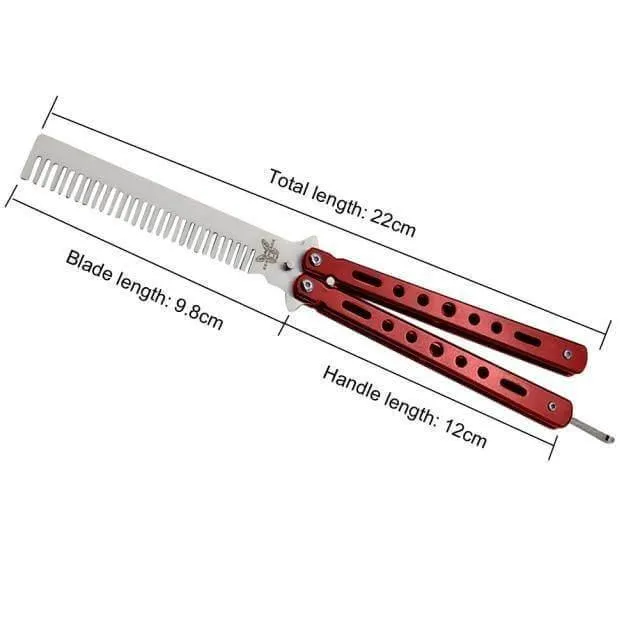 Portable Foldable Stainless Steel Butterfly Hair Brush - Travel Hair Tool