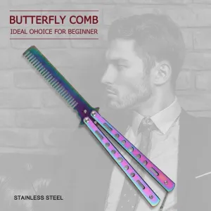Portable Foldable Stainless Steel Butterfly Hair Brush - Travel Hair Tool