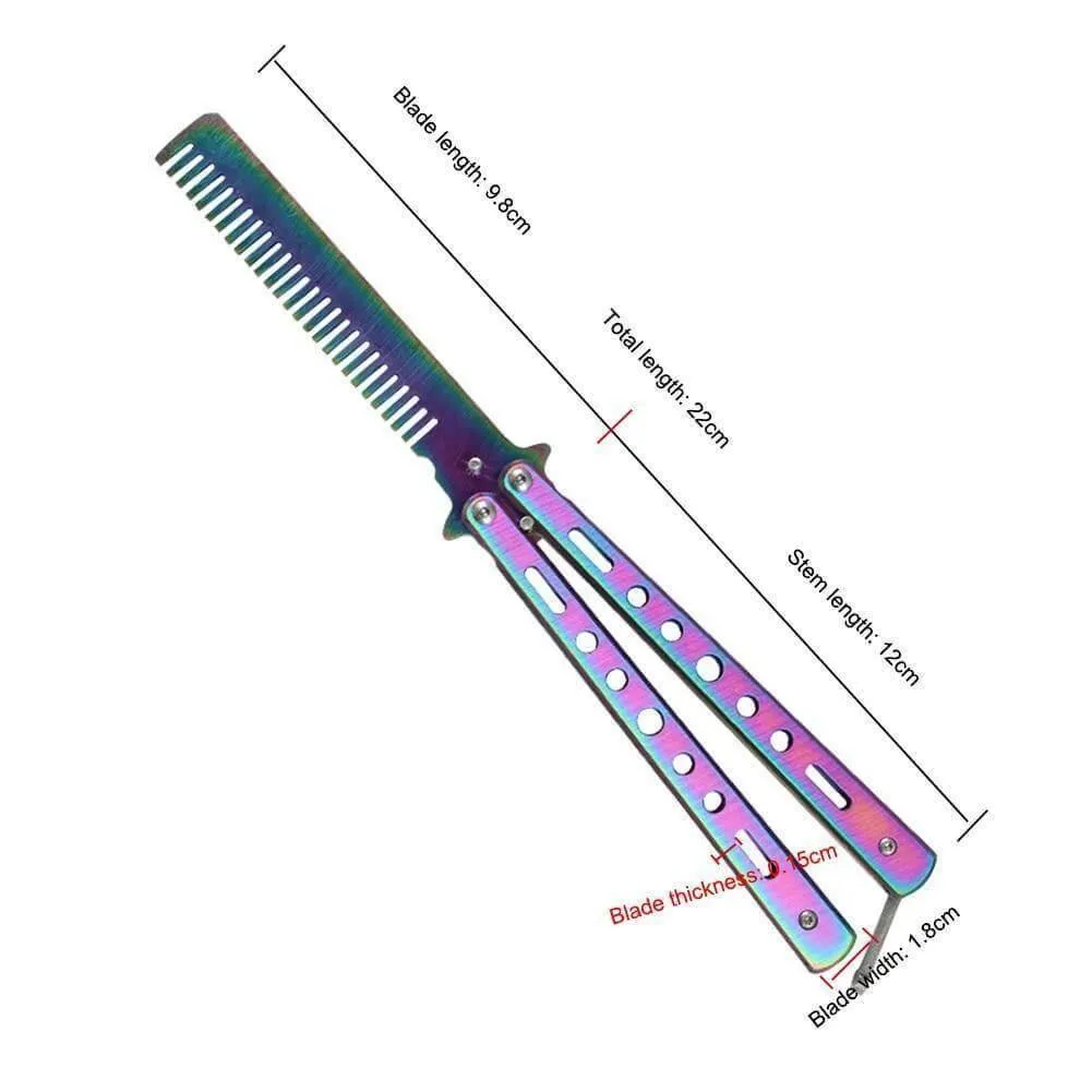 Portable Foldable Stainless Steel Butterfly Hair Brush - Travel Hair Tool
