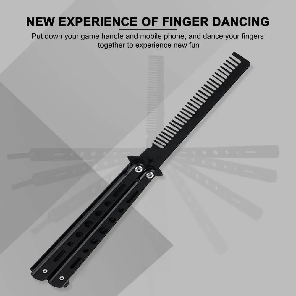 Portable Foldable Stainless Steel Butterfly Hair Brush - Travel Hair Tool
