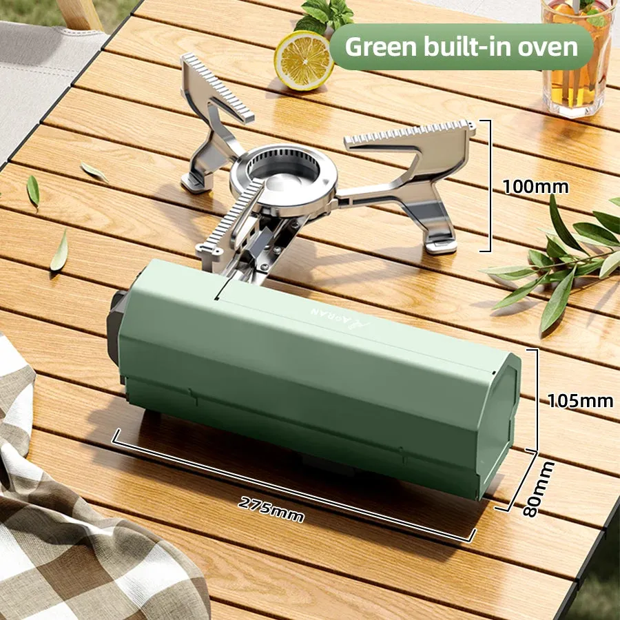 Portable Integrated Card Stove Camping Gas Stove Outdoor Hiking Barbecue Travel Cooking Oven Box Type Gas Stove