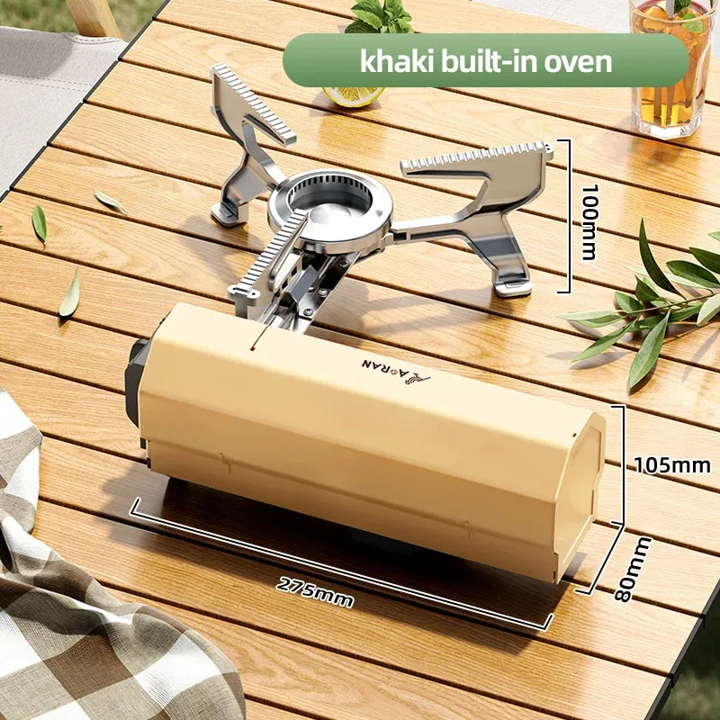 Portable Integrated Card Stove Camping Gas Stove Outdoor Hiking Barbecue Travel Cooking Oven Box Type Gas Stove