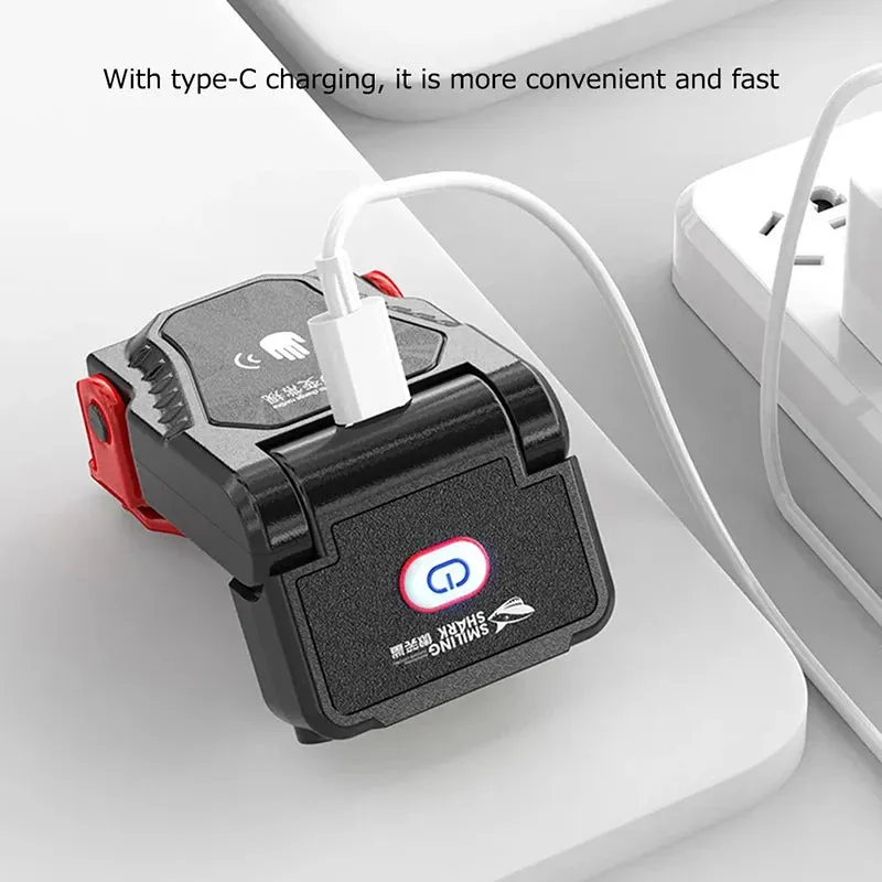 Portable LED Clip-On Cap Headlight with Motion Sensor, Adjustable Angle, USB Rechargeable Headlamp for Camping & Fishing