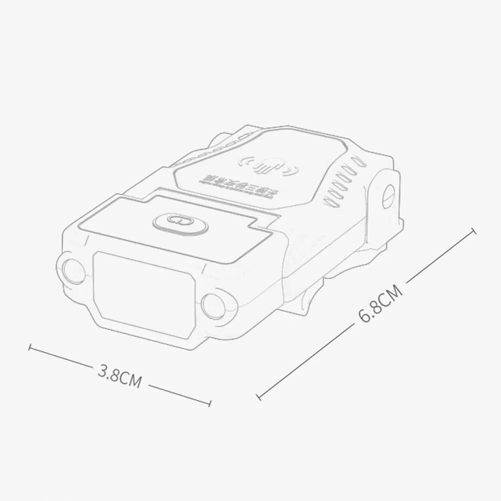 Portable LED Clip-On Cap Headlight with Motion Sensor, Adjustable Angle, USB Rechargeable Headlamp for Camping & Fishing