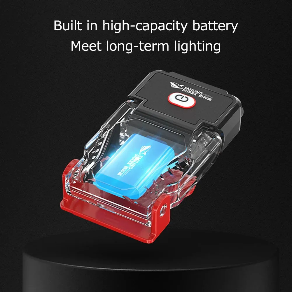 Portable LED Clip-On Cap Headlight with Motion Sensor, Adjustable Angle, USB Rechargeable Headlamp for Camping & Fishing
