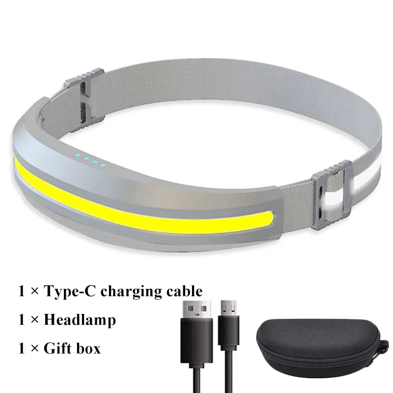 Portable LED Headlamp Dual Light Red/White for Camping Fishing Running Outdoor