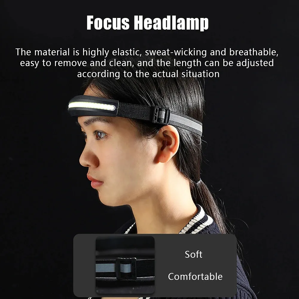 Portable LED Headlamp Dual Light Red/White for Camping Fishing Running Outdoor