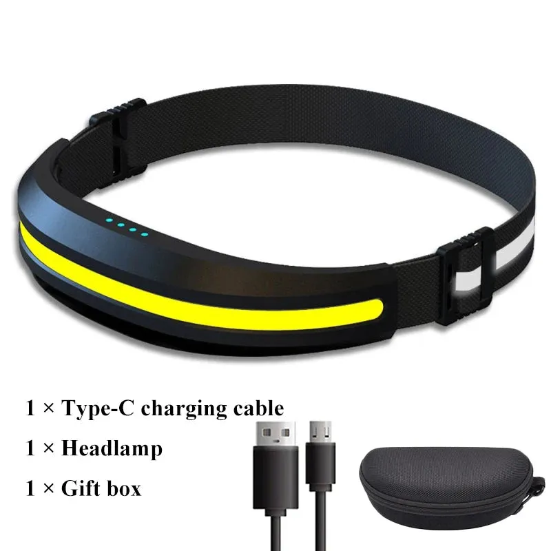 Portable LED Headlamp Dual Light Red/White for Camping Fishing Running Outdoor