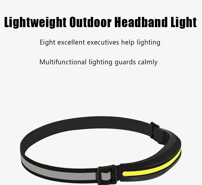 Portable LED Headlamp Dual Light Red/White for Camping Fishing Running Outdoor