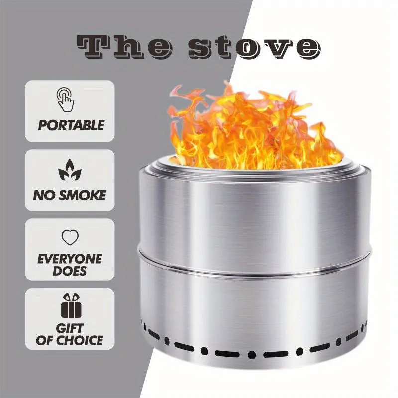 Portable Smokeless Split Stainless Steel Stove