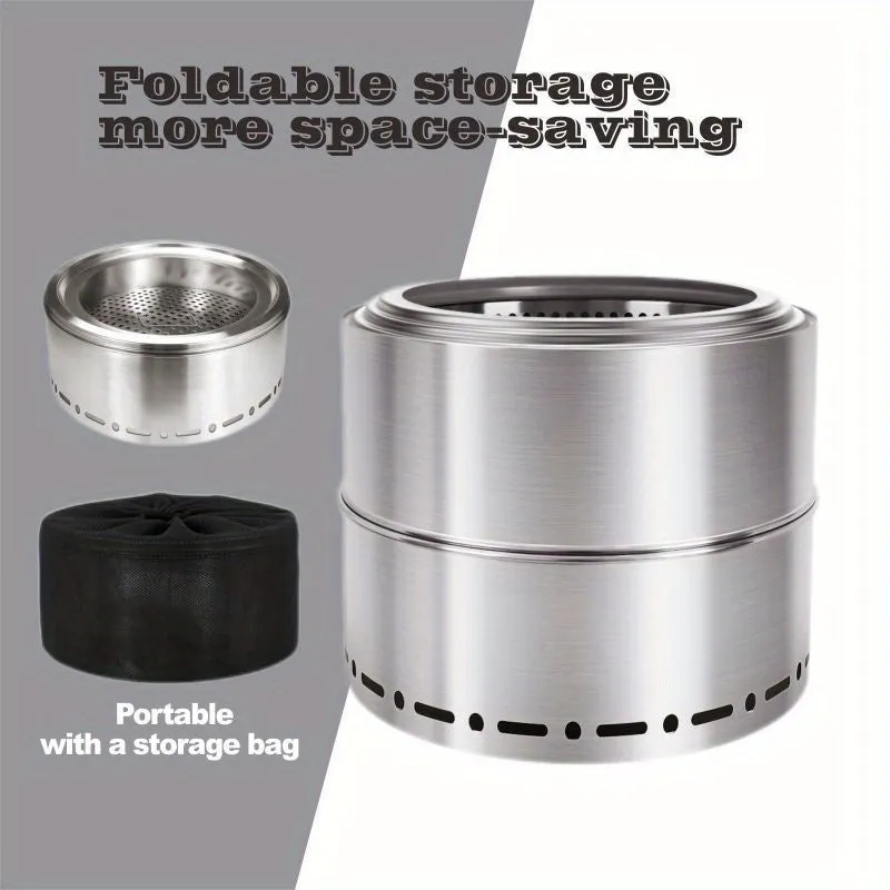 Portable Smokeless Split Stainless Steel Stove