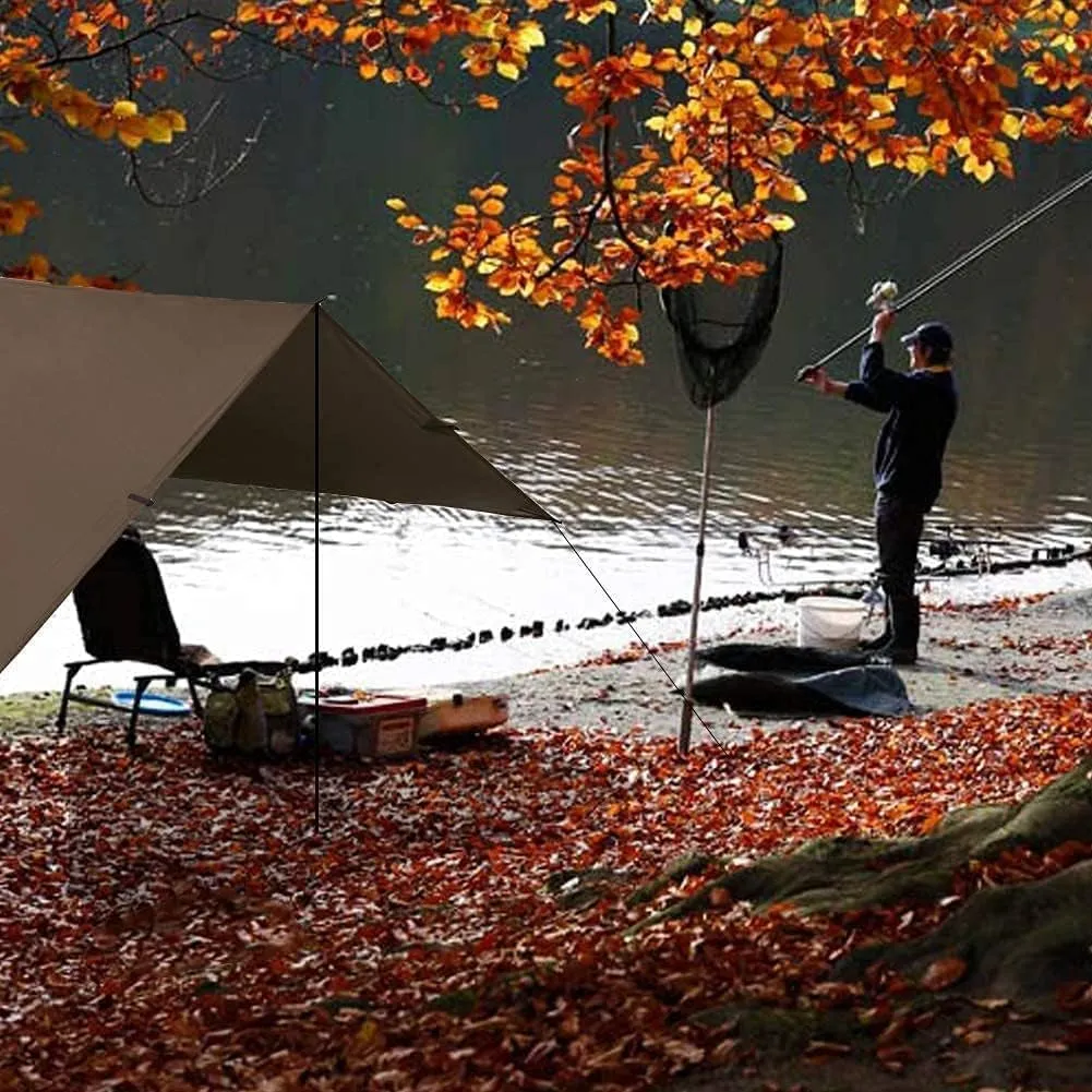 Pu Tent Tent Tarp Sunshade Picnic Camping Picnic Rain Tent Survival Camping Mat Mat Hammock Shelter Tarp, Global delivery Highly functional Tarp, Tarp Fly Waterproof