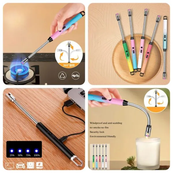 Quick delivery Quality Saver Rechargeable Color ) Combo Of   and ( Arc Gas Stand Stock-clearance | USB Random Deal Burner Best Burner Gas Lighter Lighter Saver