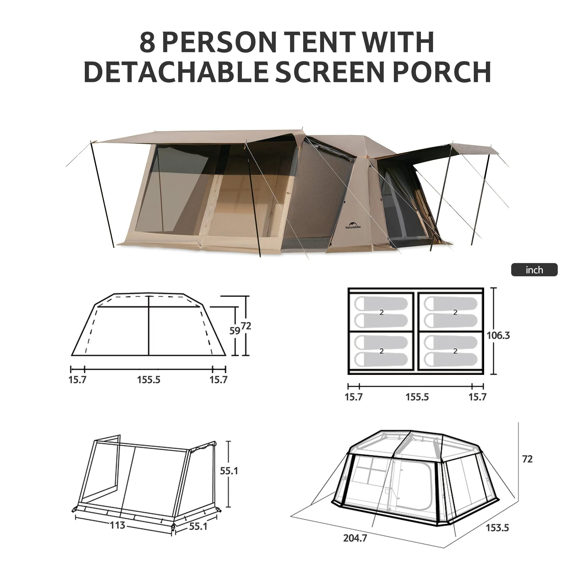Quick Edition) Tent Village Gen Open Curated collection Naturehike 2 Live chat 13 Brown/Tiblack(Ultimate