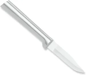 Rada Cutlery Peeling Paring Knife, Silver Handle, Pack of 6