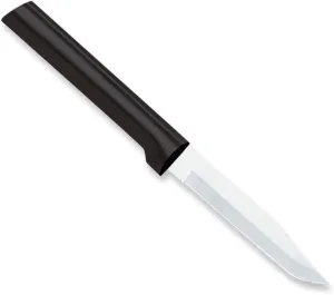 Rada Cutlery Serrated Regular Paring Knife, Black Handle, Pack of 2