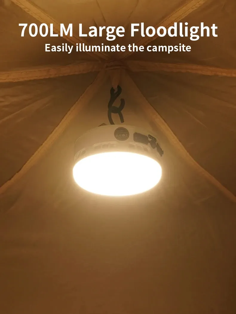 Rechargeable 36W Camping Lantern with Magnet – 700LM LED, 4800mAh Power Bank, 3 Light Modes for Outdoor & Emergency