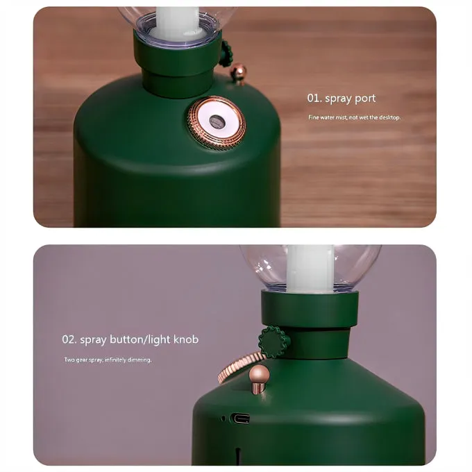 Rechargeable Lantern Humidifier with Adjustable Light