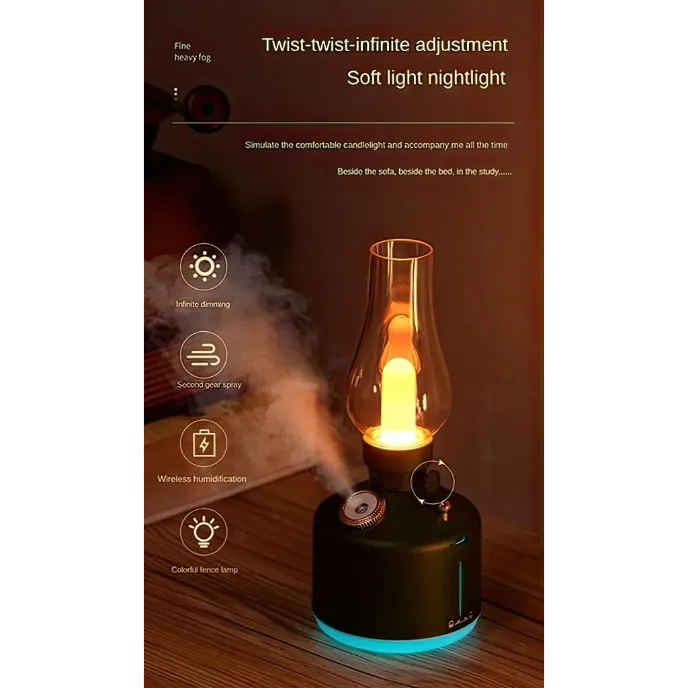 Rechargeable Lantern Humidifier with Adjustable Light