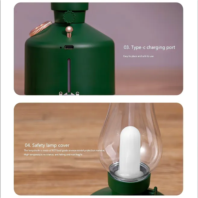 Rechargeable Lantern Humidifier with Adjustable Light