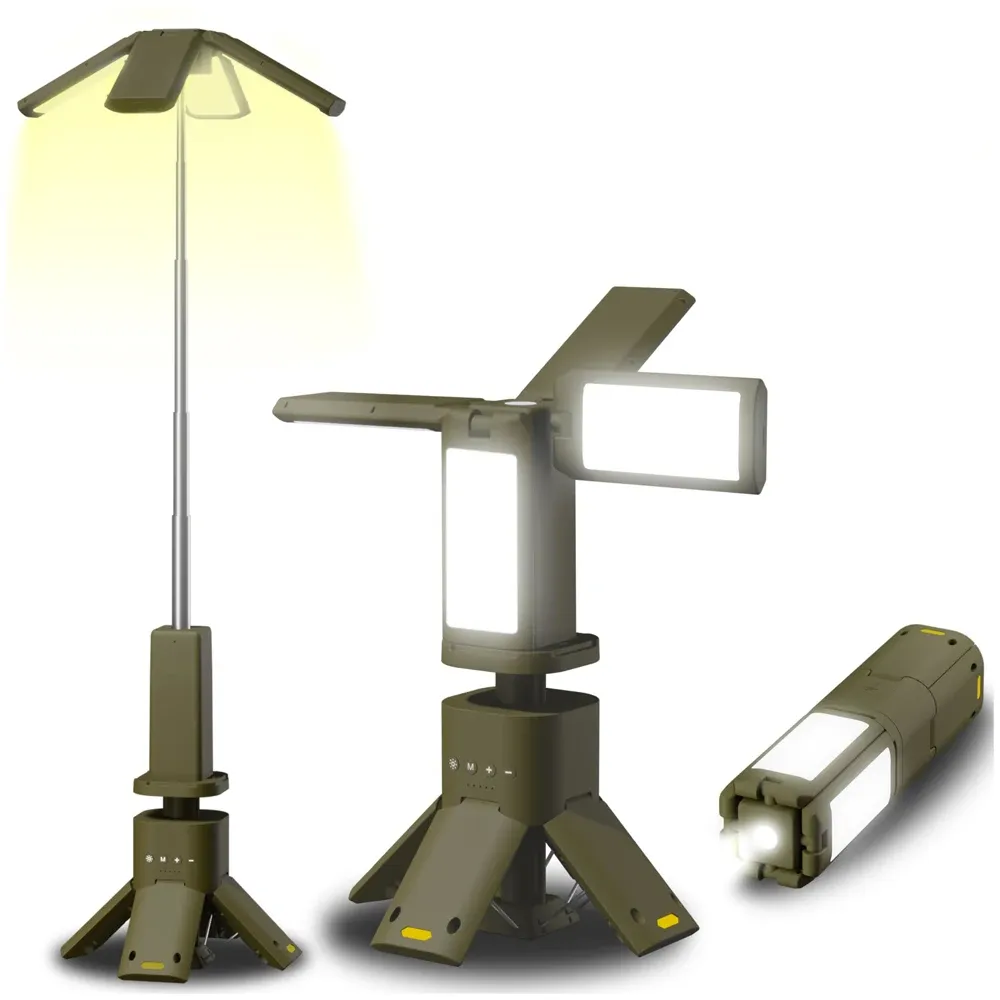 Rechargeable Telescopic Tent Light – Super Bright 14000mAh Magnetic LED Lantern for Hiking, Fishing, and Outdoor Activities