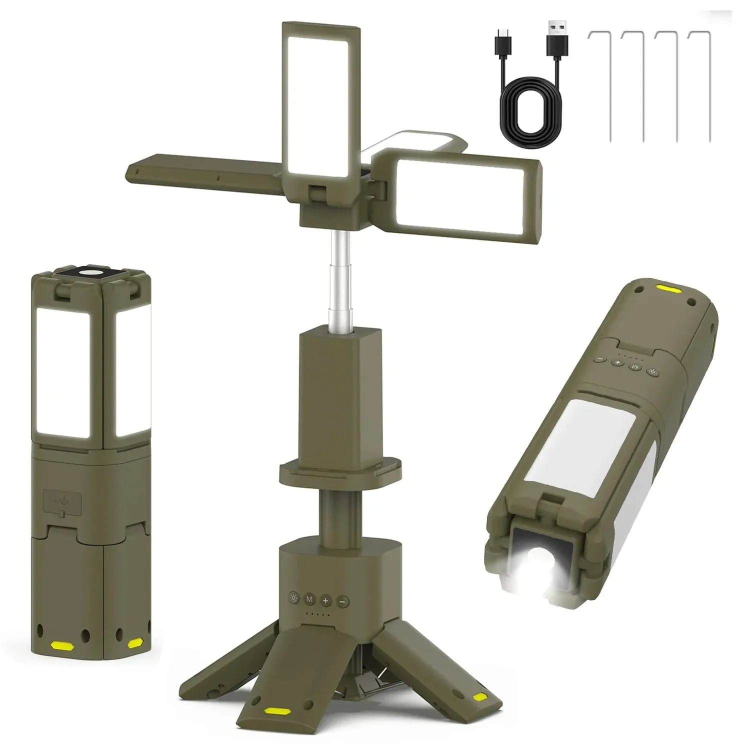Rechargeable Telescopic Tent Light – Super Bright 14000mAh Magnetic LED Lantern for Hiking, Fishing, and Outdoor Activities