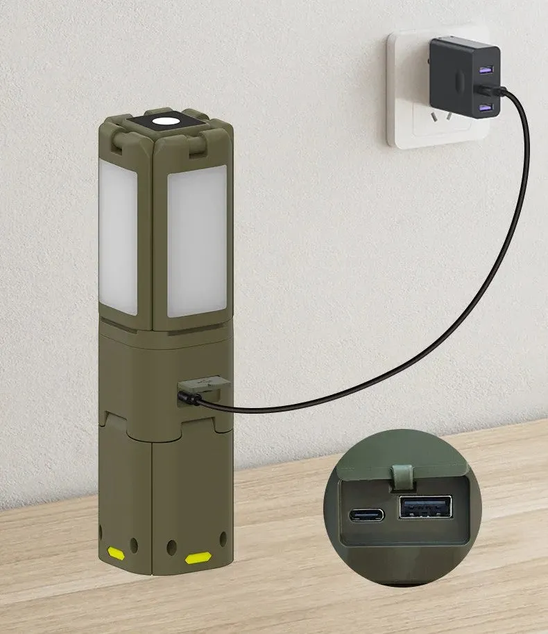 Rechargeable Telescopic Tent Light – Super Bright 14000mAh Magnetic LED Lantern for Hiking, Fishing, and Outdoor Activities