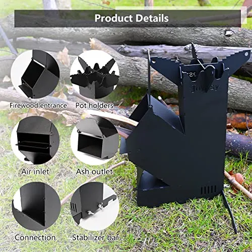 Rocket Stove Rocket Stove for Cooking Portable Wood Mini Burning Stove