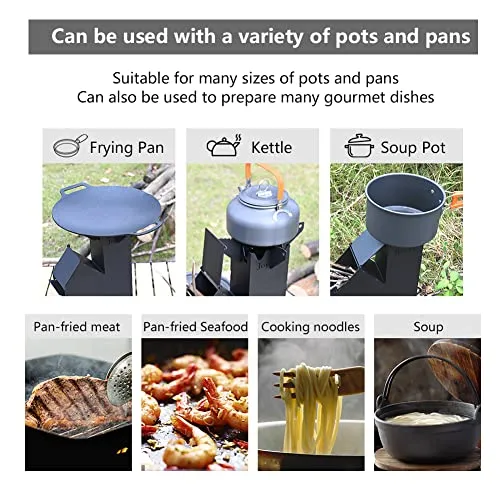 Rocket Stove Rocket Stove for Cooking Portable Wood Mini Burning Stove