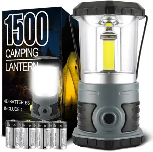 Royaleva LED Camping Lantern Bright 1500 Lumens Battery Powered